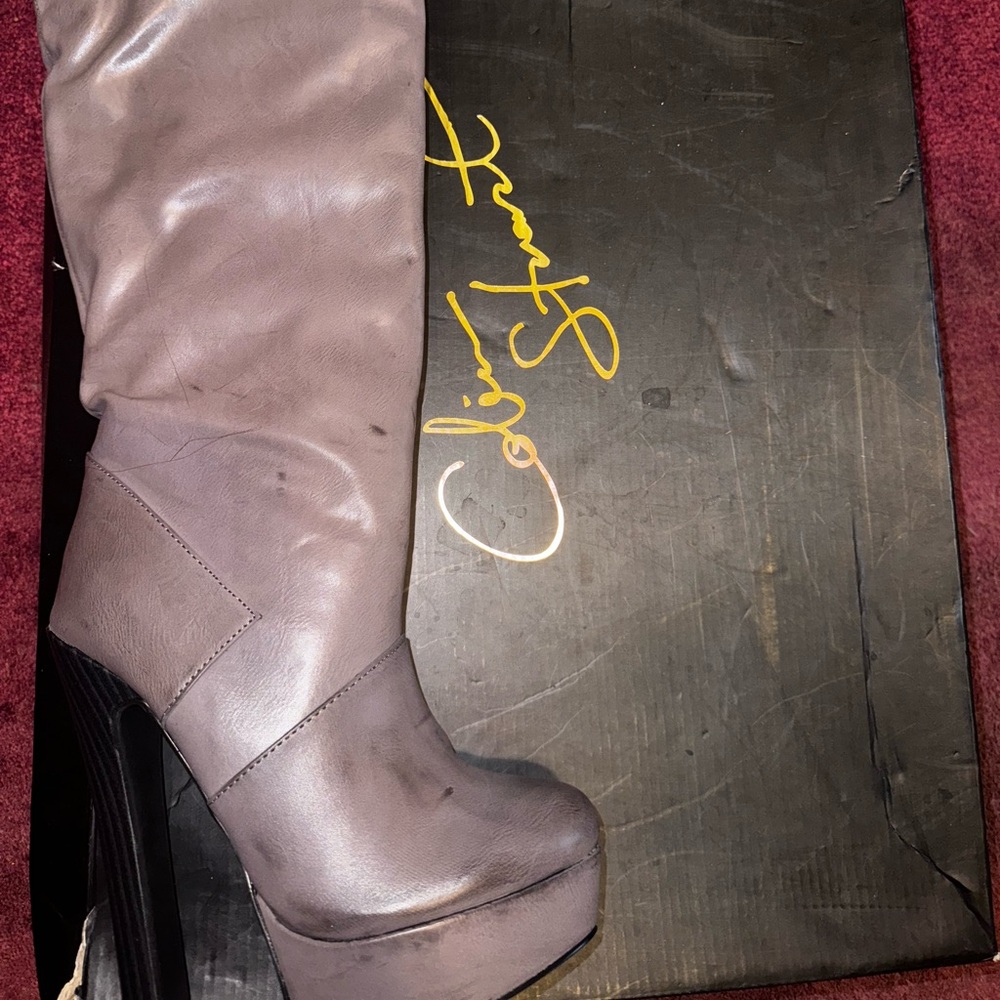 Knee high leather boots